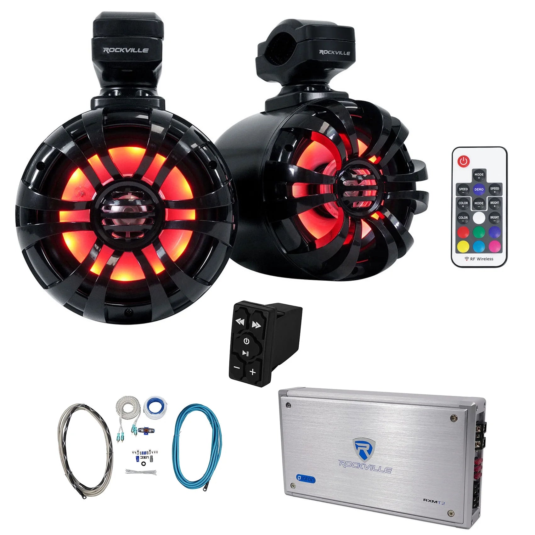 5.25" LED Tower Speakers with Bluetooth Control O8815