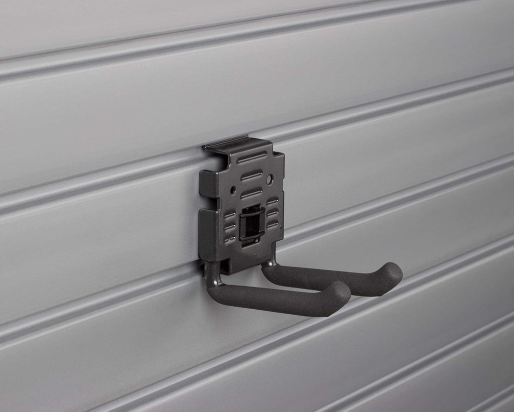 Deluxe Accessory Kit with 46 Locking Bracket Hooks, Shelves, and Baskets for Slatwall Panels V7457