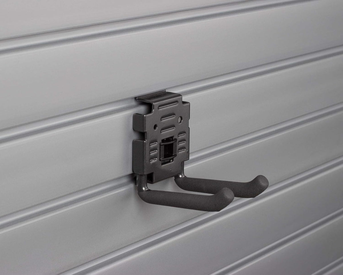 Deluxe Accessory Kit with 46 Locking Bracket Hooks, Shelves, and Baskets for Slatwall Panels V7457