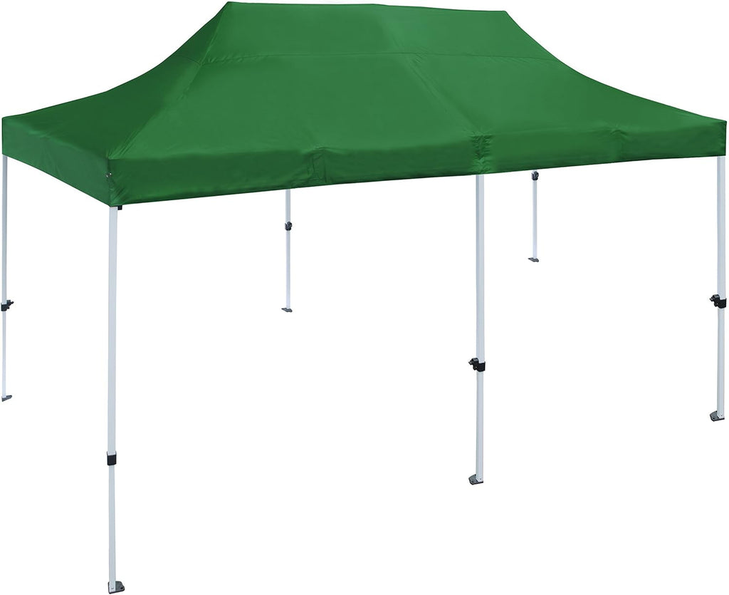 Green Polyester Pop Up Canopy Tent 10x20 Ft E861