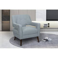 Light Blue Polyester Armchair X53677