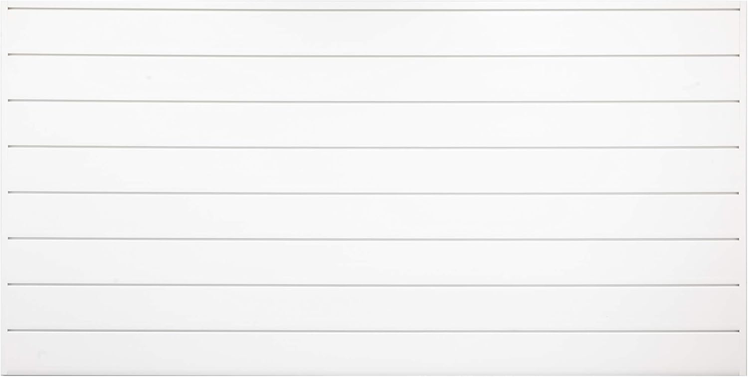 White PVC Slat Wall Panels, 4ft by 4ft Section I5016