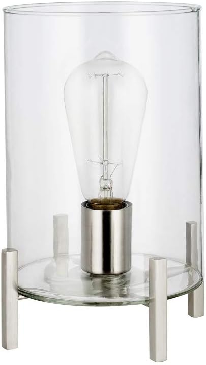 Clear Cylindrical Glass Table Lamp I8444