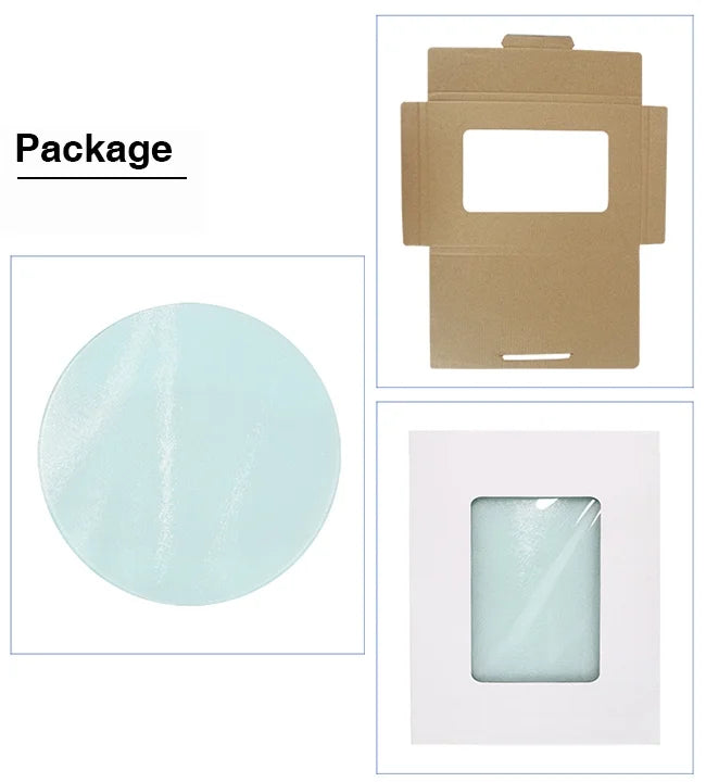 20 Pack Sublimation Blanks Round Tempered Glass Cutting Board 11.8in with White Coating D145858