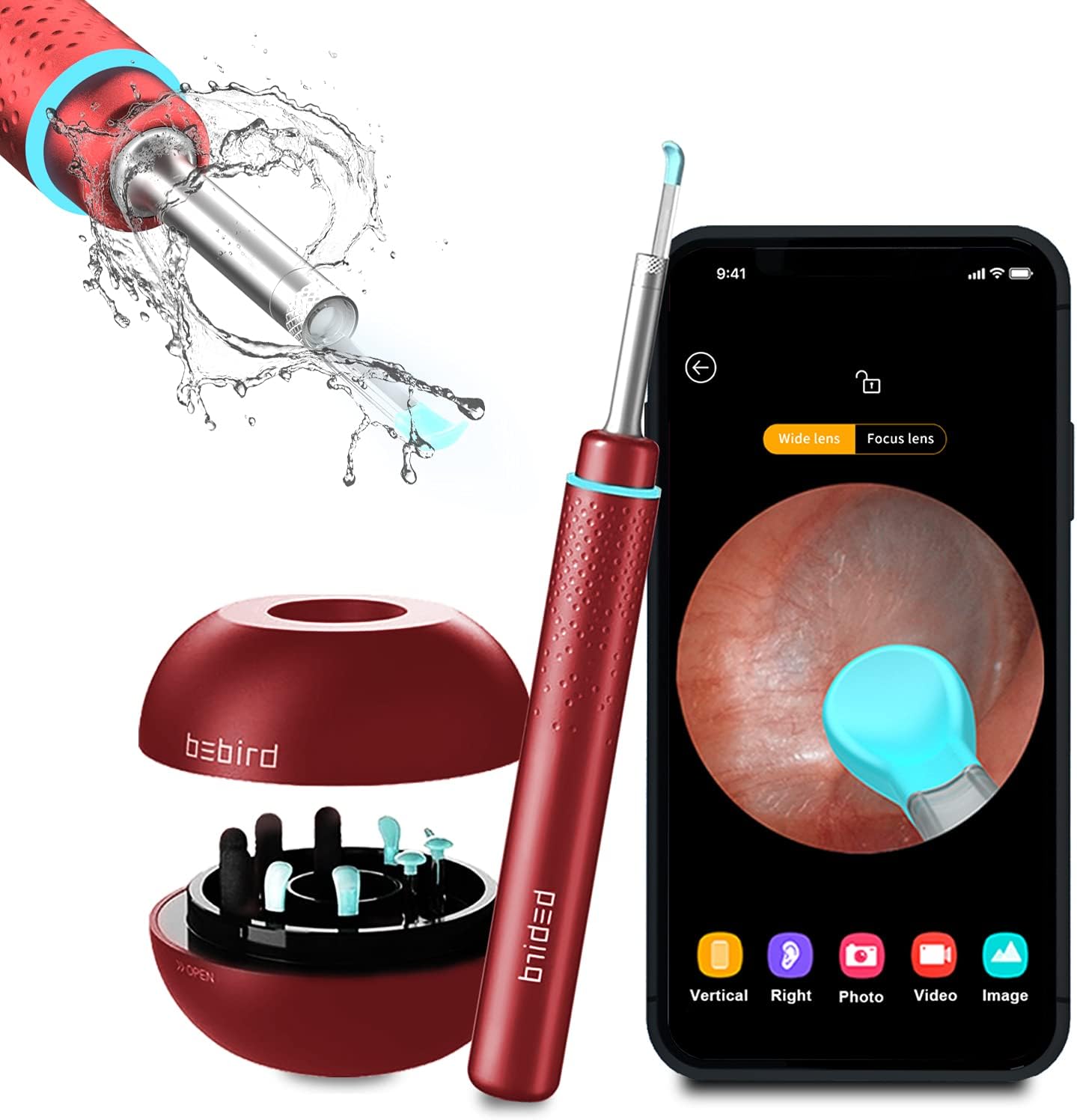 Black 1080P FHD Wireless Ear Cleaning Camera, Pack of 2 C33707