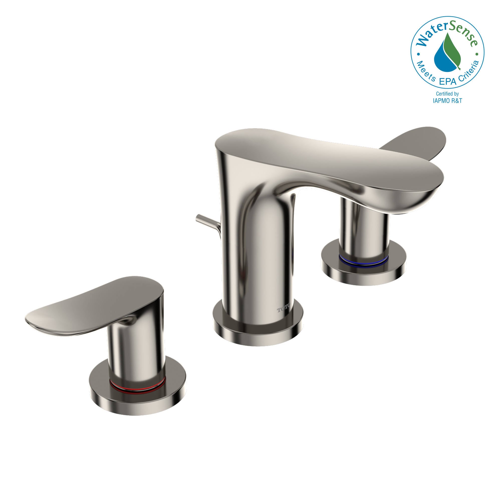 Two Handle Widespread Bathroom Sink Faucet, Polished Nickel J53037