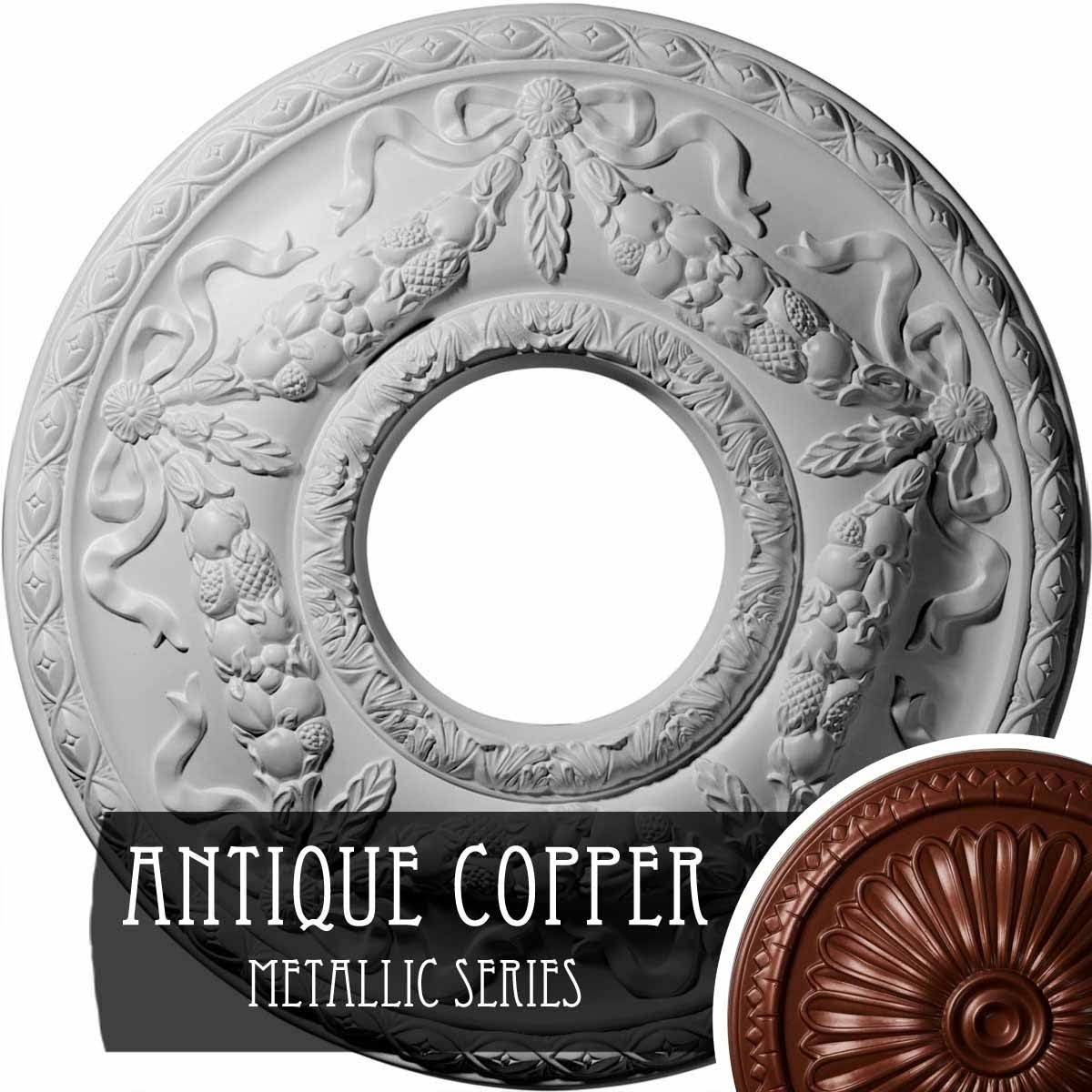 22 1/8x22OD x 7 1/4x22ID x 1 3/4x22P Ceiling Medallion P445