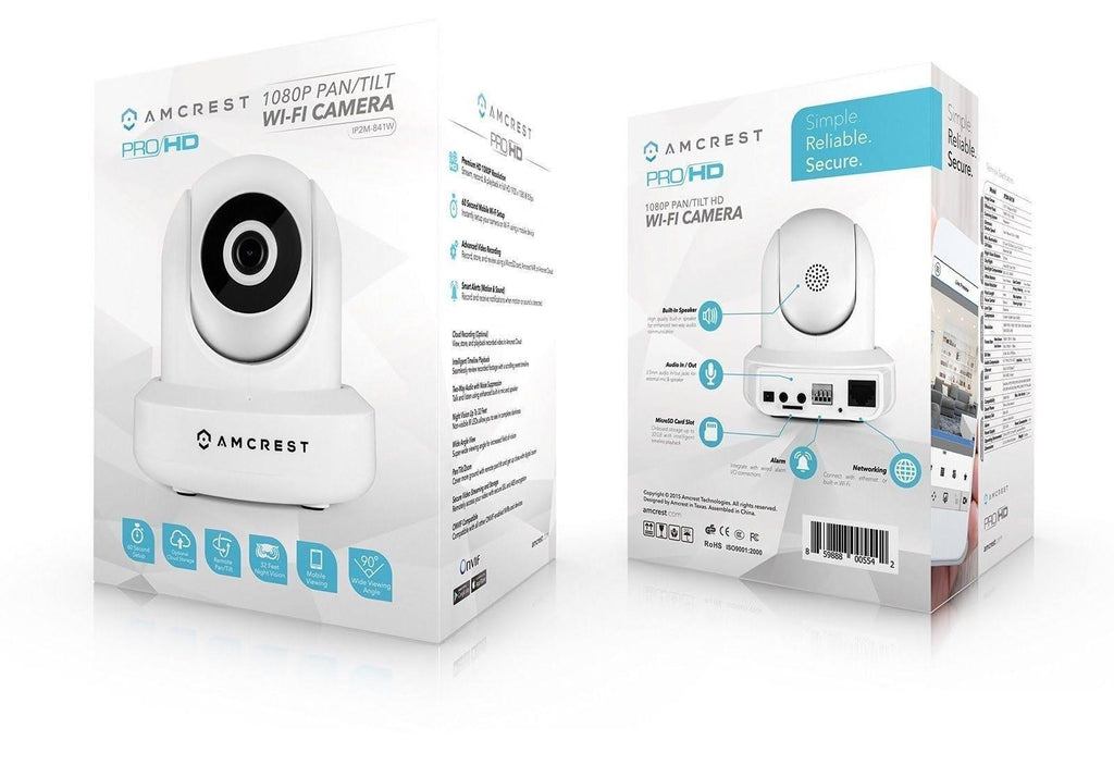2-Pack 1080p WiFi IP Security Camera Pan/Tilt B93974