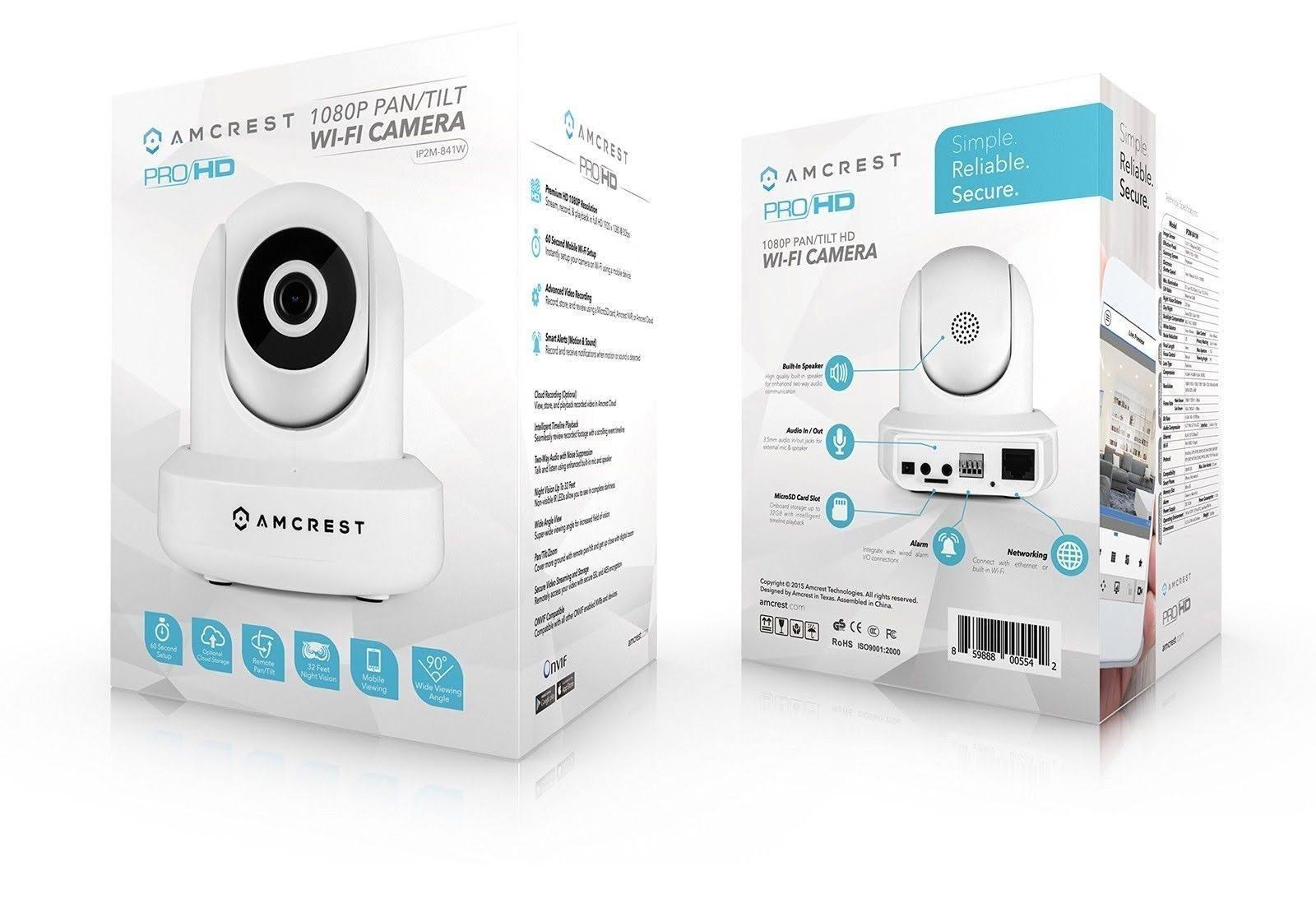 2-Pack 1080p WiFi IP Security Camera Pan/Tilt B93974