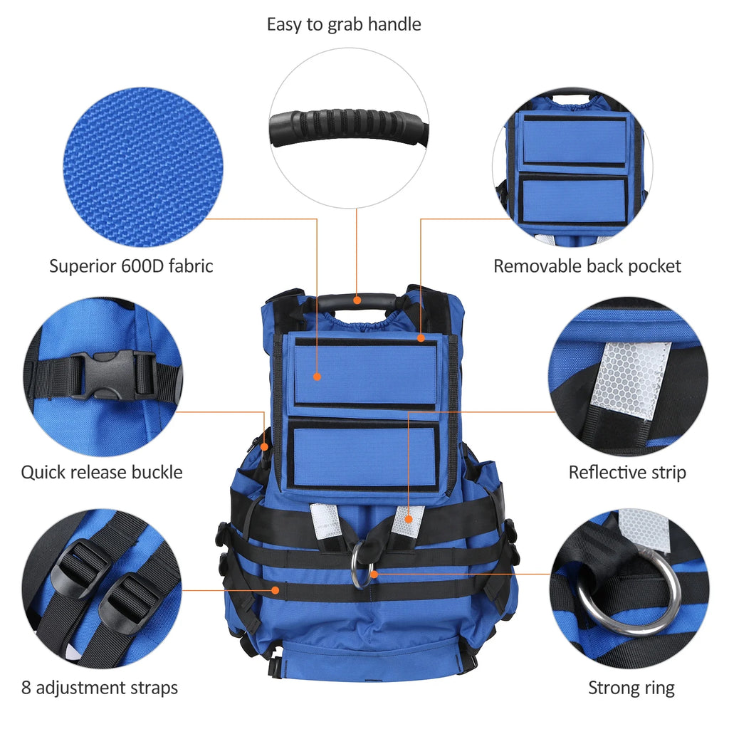 Adult Safety Float Suit for Water Sports Kayaking Fishing Surfing Canoeing Survival Jacket J328