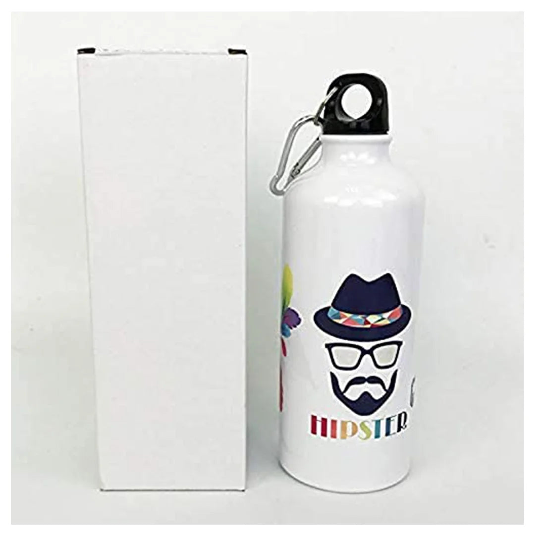 50pcs 500ml Aluminium Water Bottle White W6790