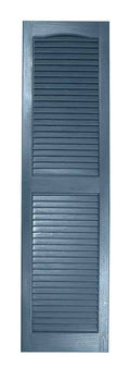 Indigo Blue Louvered Vinyl Exterior Shutters 2-Pack E362