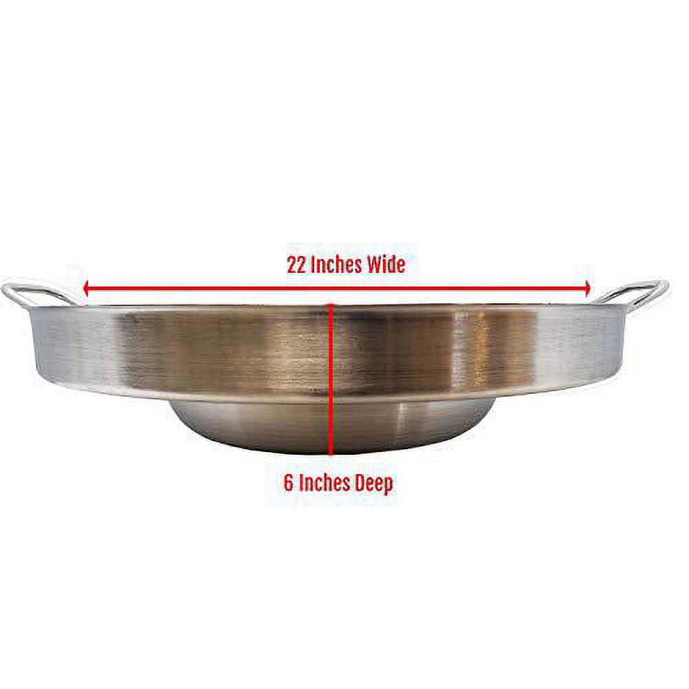 3 in 1 Concave Comal Stainless Steel 22" Set with Propane Burner Stove & Heavy Duty Metal Cast Iron Stand N1605