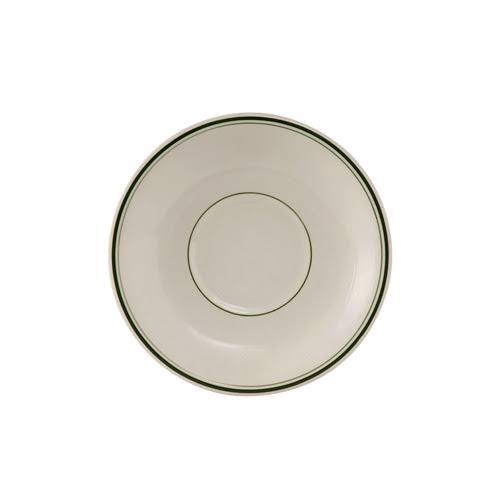 American White with Green Band Demitasse Saucer I2093