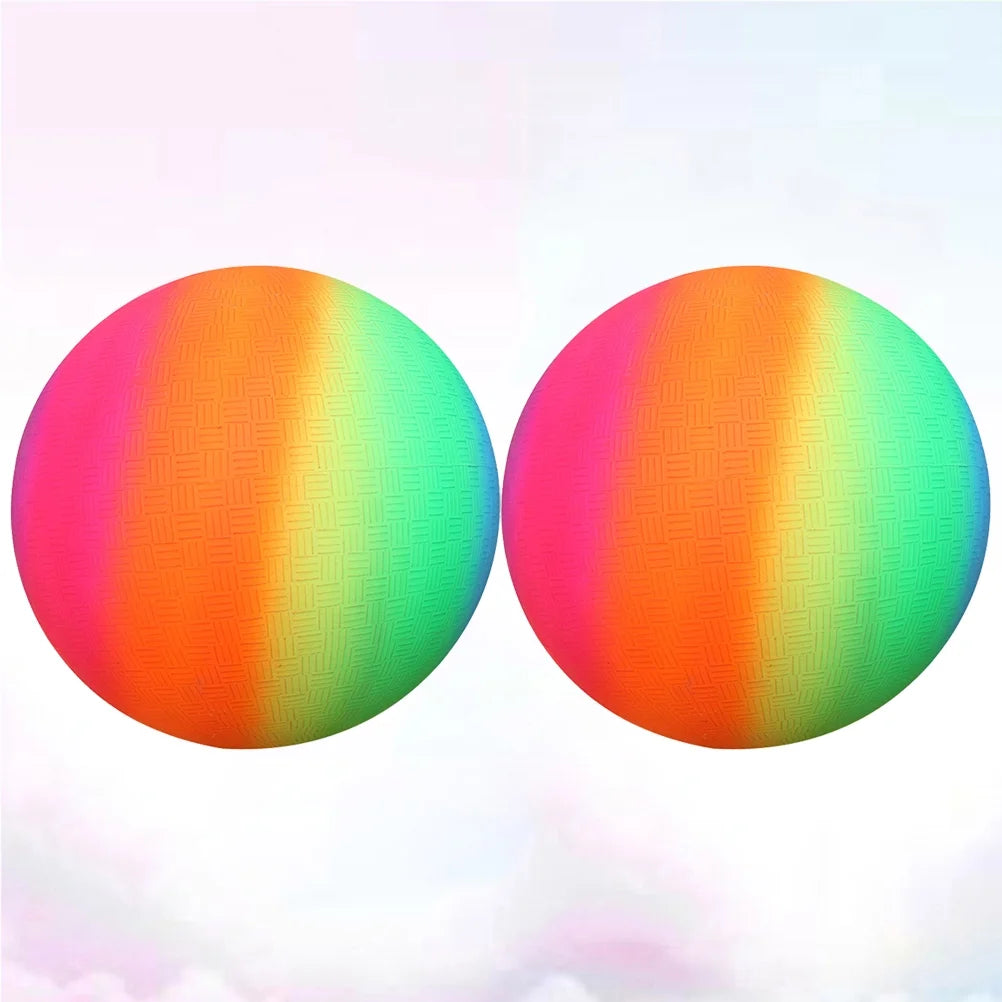 Rainbow Inflatable Play Bouncy Pool Football Kickball Games Outdoor Rubber Backyard Kick D636