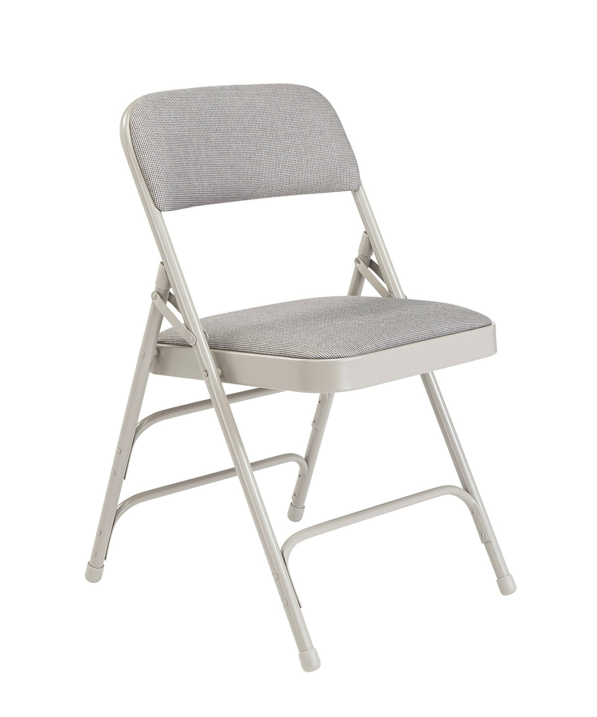 Steel Frame Upholstered Folding Chair with Triple Brace N424