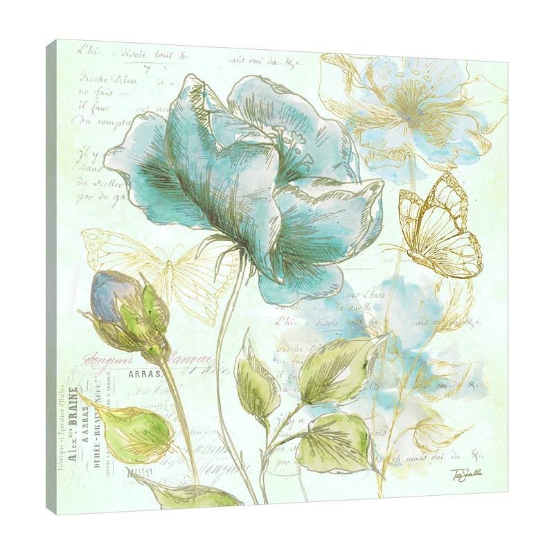 Blue Graphic Art Print on Wrapped Canvas I2621