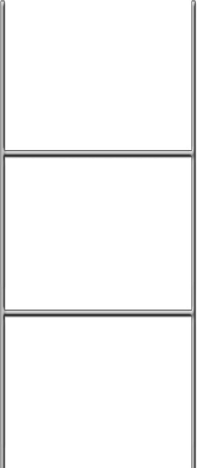 50 Double H-Frame Galvanized Metal Wire Sign Stakes, 24'' Tall 10'' Wide C754
