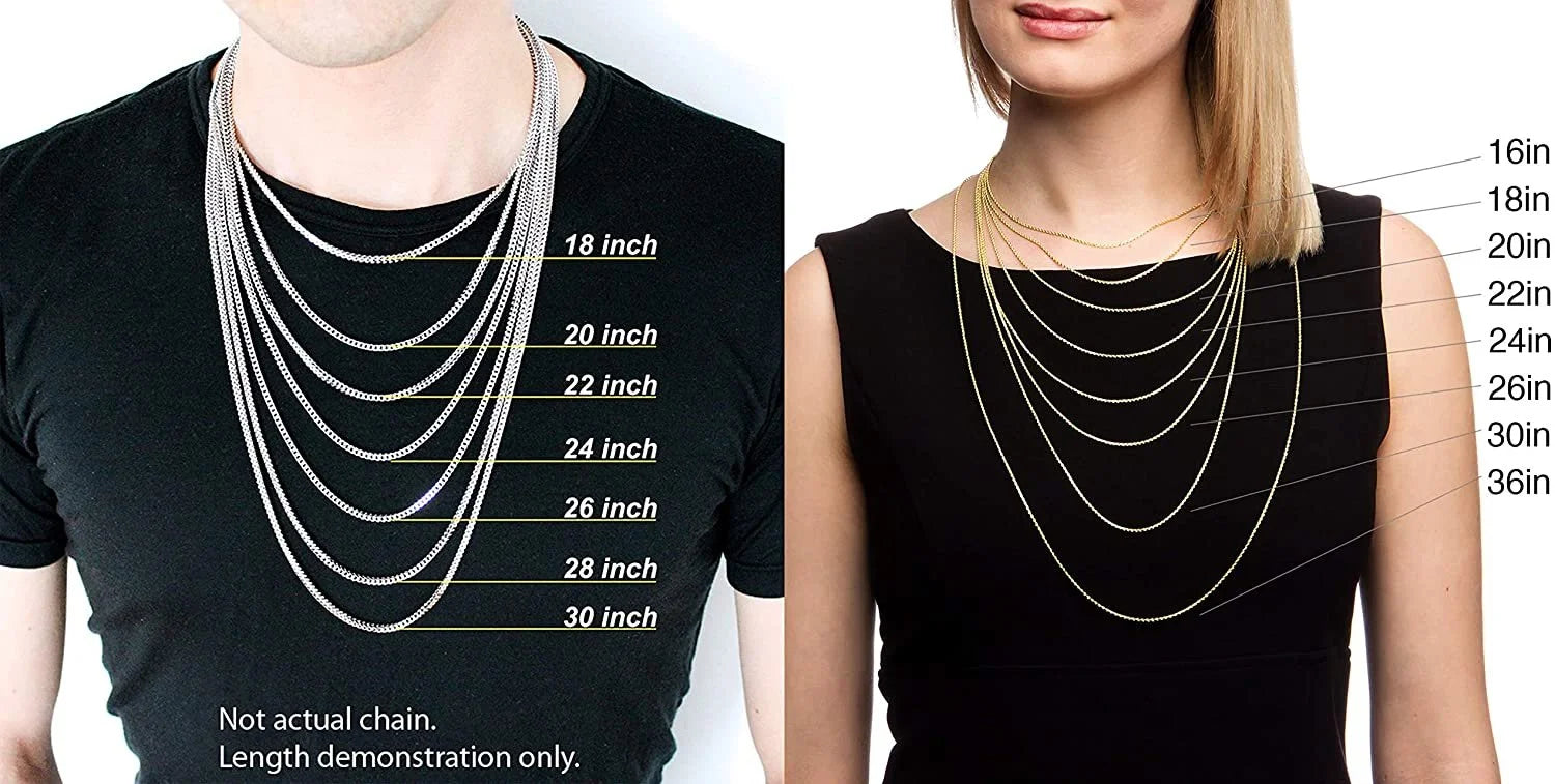 14K White Gold 3.5mm Solid Cuban Chain Necklace O433943