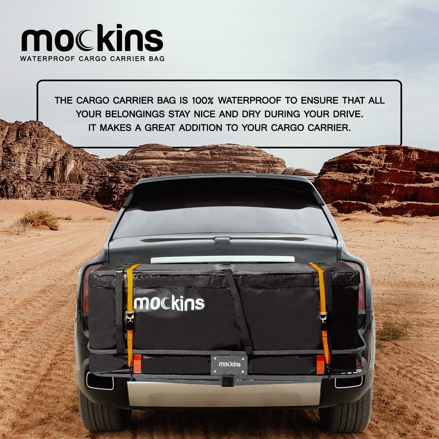 25 Cu Ft Waterproof Cargo Bag for Hitch Carrier with Straps Y265
