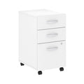 White 3 Drawer Mobile File Cabinet P50825