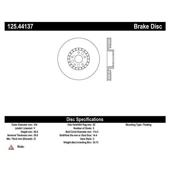 Premium High Carbon Alloy Brake Rotor Y34720