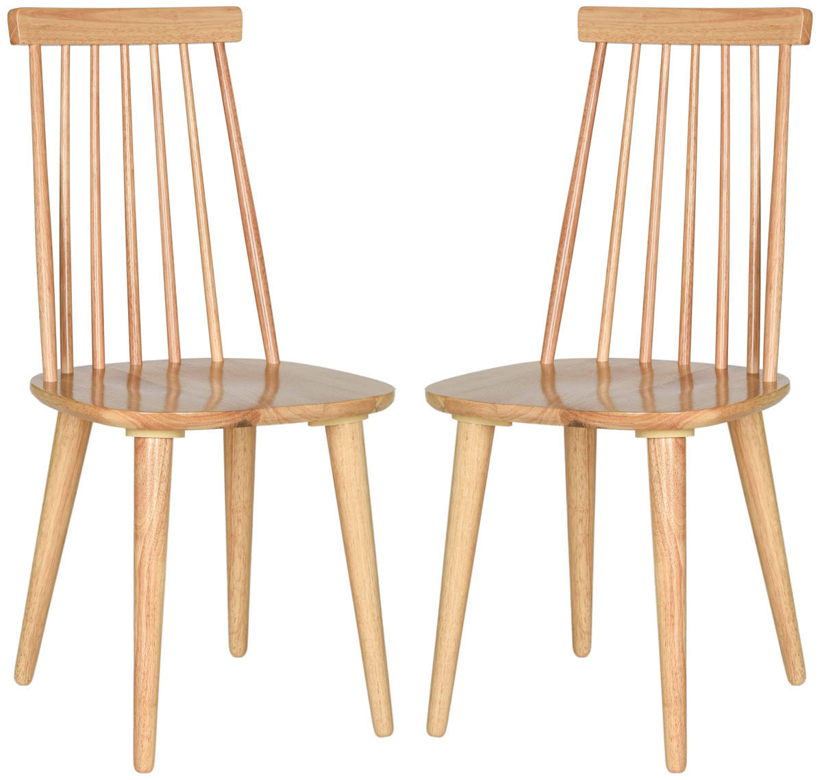 Natural Spindle Side Chair, Set of 2 Q895432
