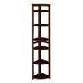 Mocha Walnut High Corner Folding Bookcase G236