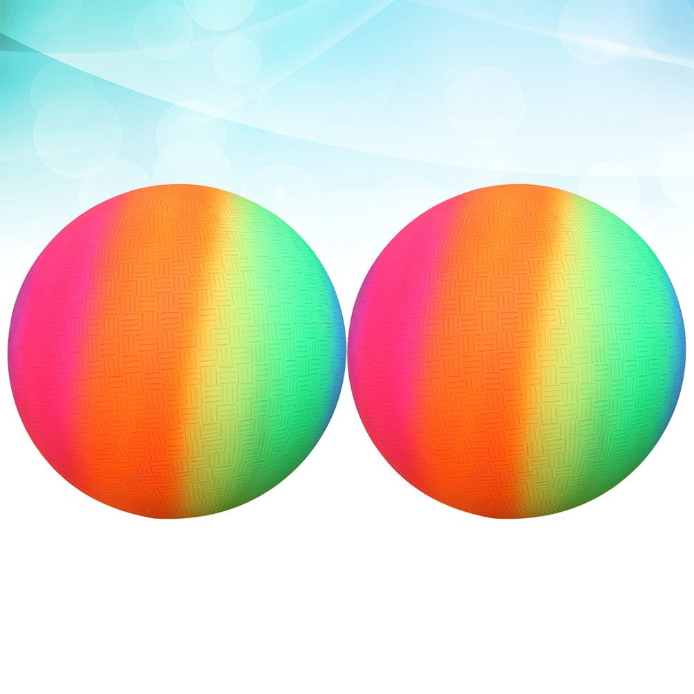 Rainbow Inflatable Play Bouncy Pool Football Kickball Games Outdoor Rubber Backyard Kick D636
