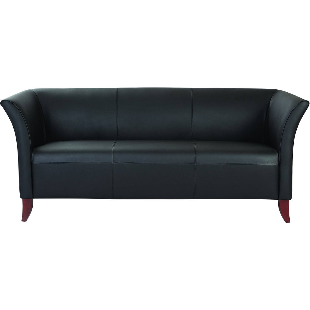 Black Faux Leather Sofa L548