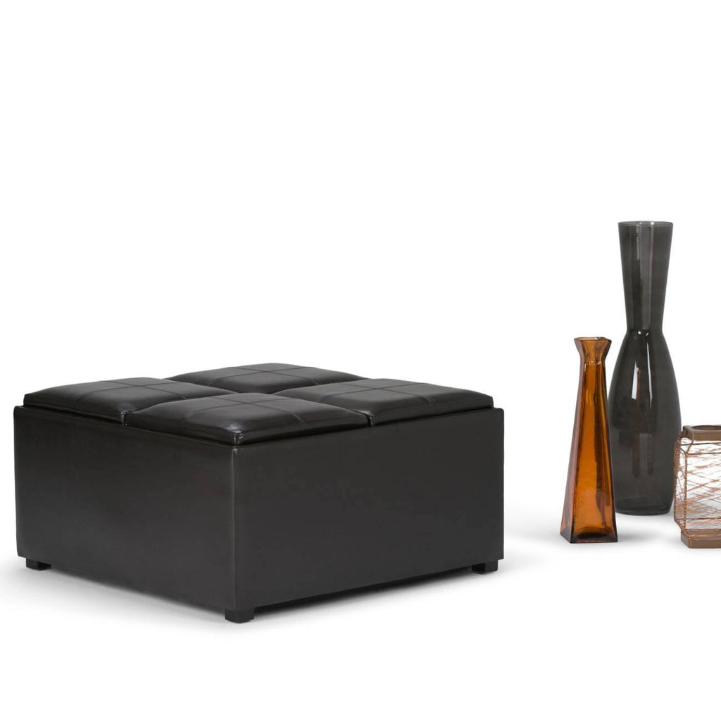 Tanners Brown Square Table Ottoman Z36759