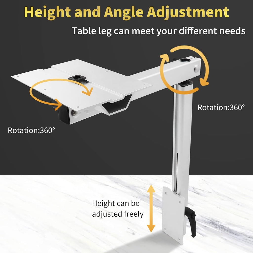 Removable 360 Degree Rotation Aluminum Alloy Height Adjustable Table Leg Bracket K61024