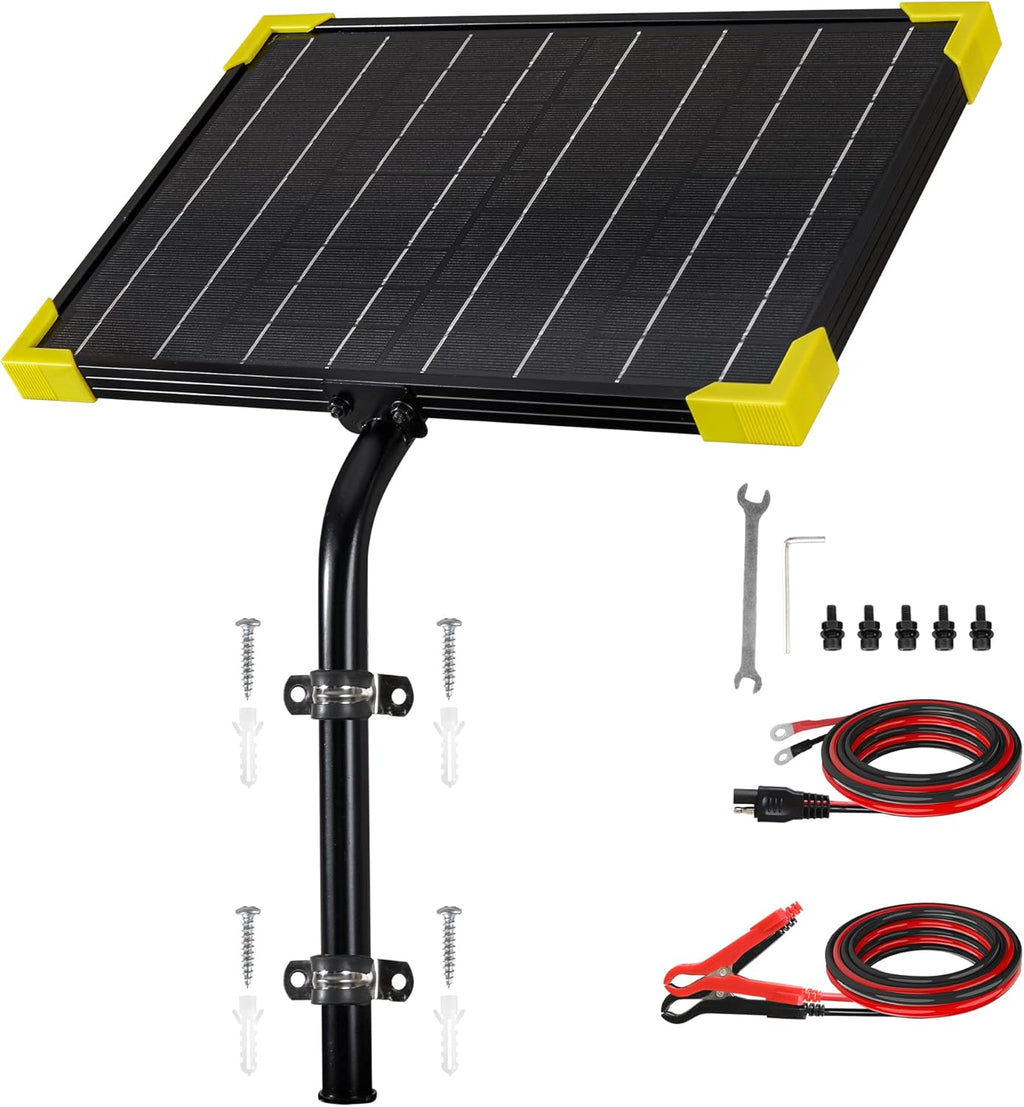 10 Watt 12V Waterproof Solar Battery Trickle Charger with Mount Bracket E7762