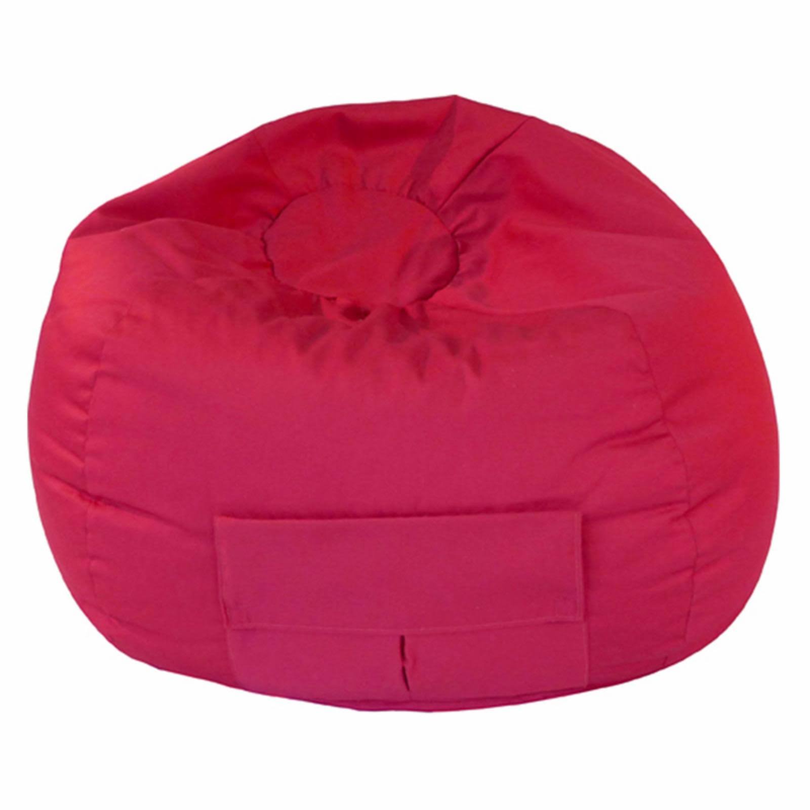 Red Denim Look Bean Bag with Cargo Pocket T99216