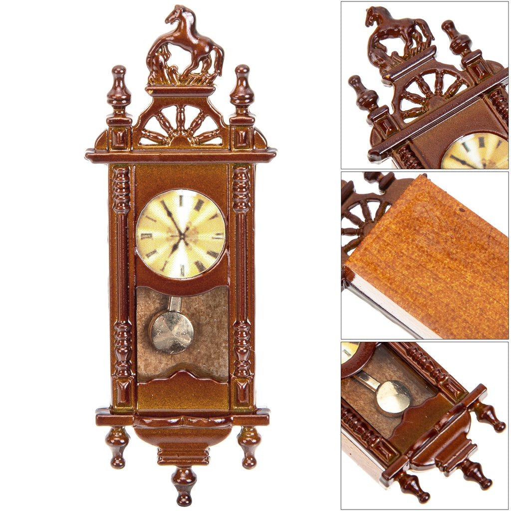 Metal Dollhouse Hanging Clock Toy Doll Furniture O149592