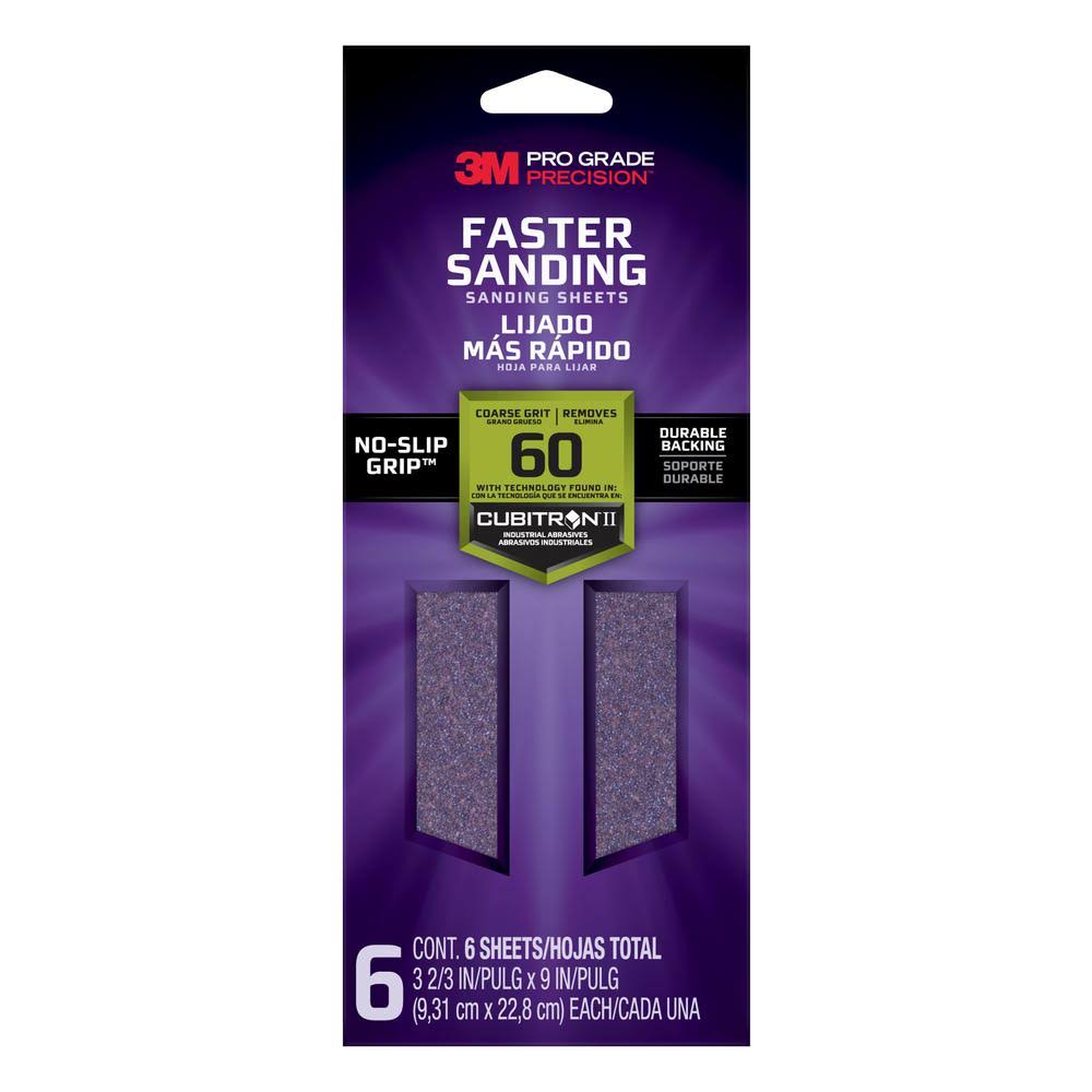 60 Grit Coarse Sanding Sheets (6-Pack) (Case of 18) F5992