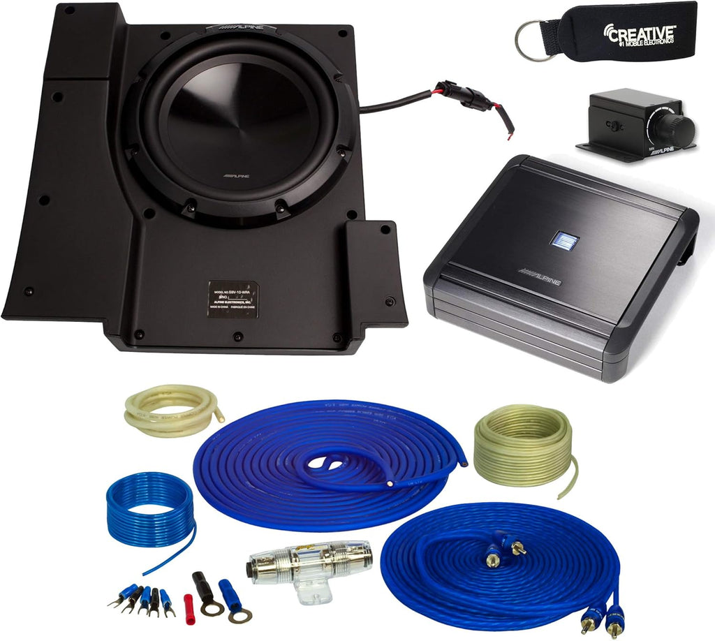 10-Inch Subwoofer with Amplifier, Wire Kit and Bass Knob I446