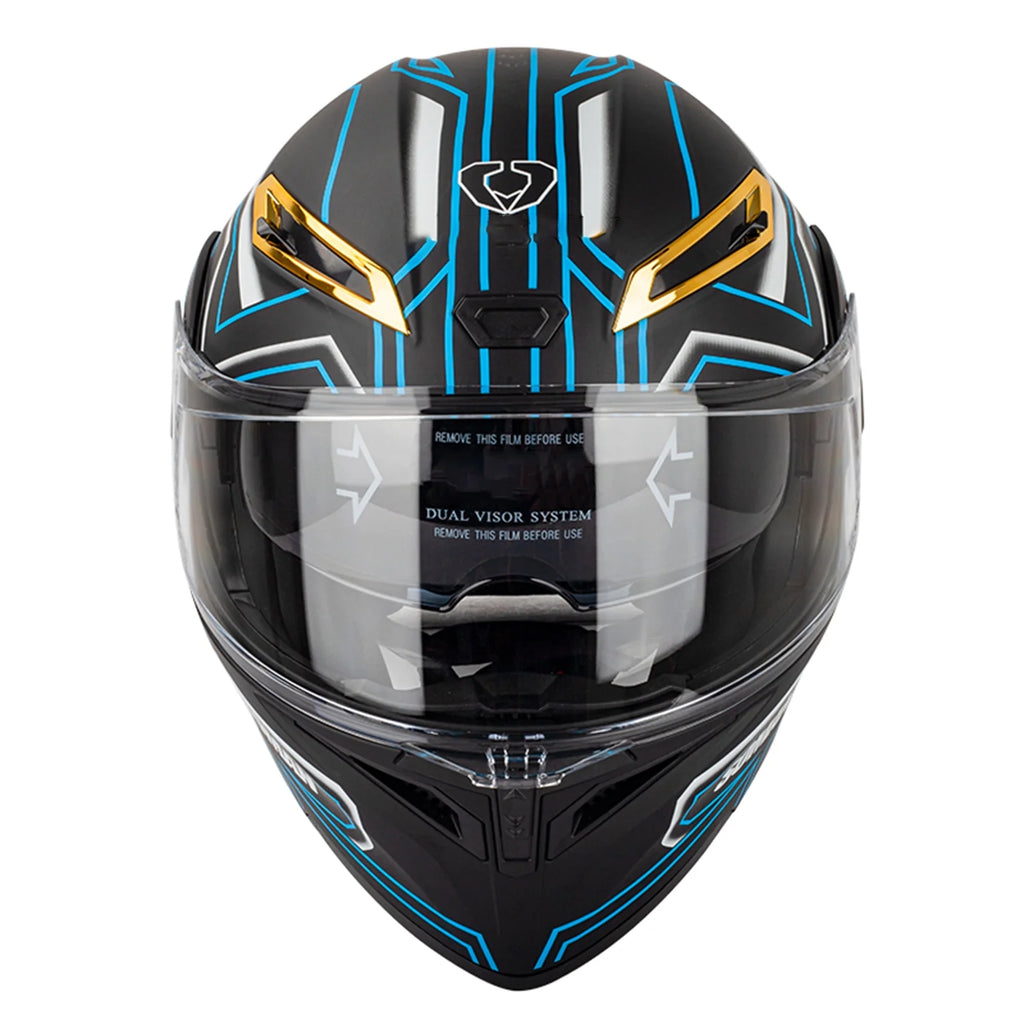Motorbike Helmet with Dual Visor D92058
