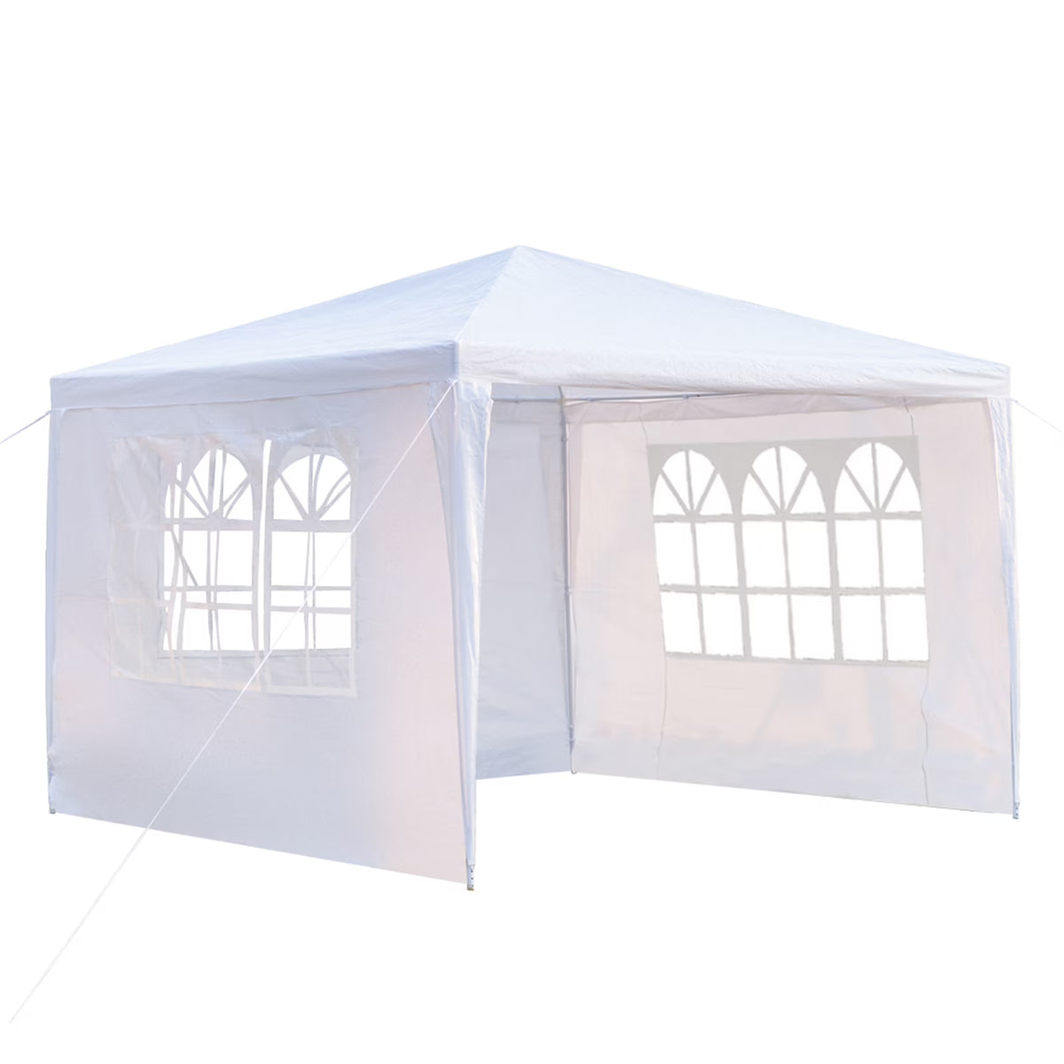White 3 Sides Waterproof Tent with Spiral Tubes U7914