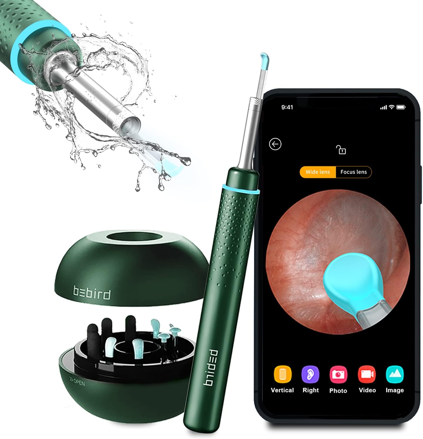 Black 1080P FHD Wireless Ear Cleaning Camera, Pack of 2 C33707