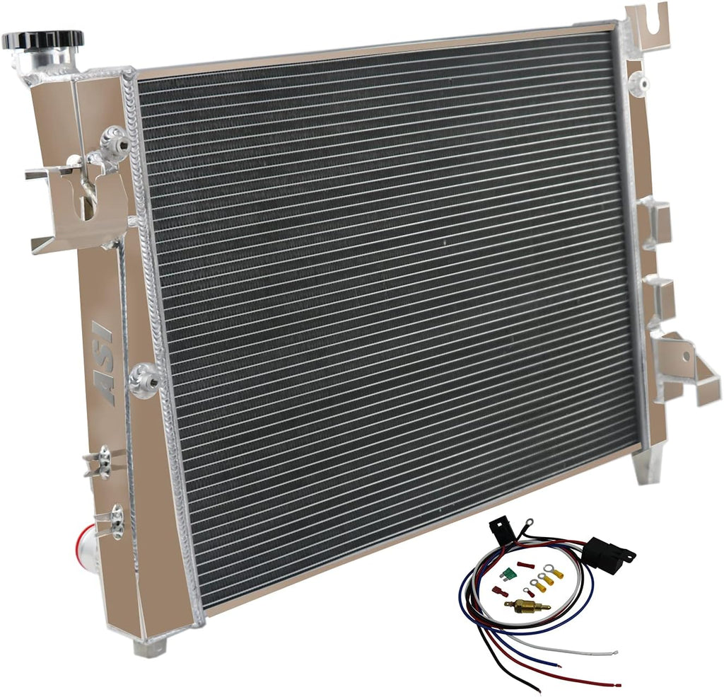 Aluminum Radiator with Shroud Fan and Thermostat Relay Kits K32011