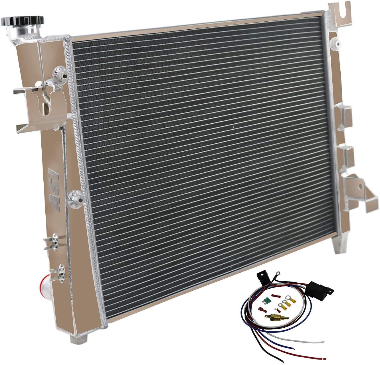 Aluminum Radiator with Shroud Fan and Thermostat Relay Kits K32011
