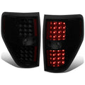 Pair Full LED Black Housing Smoked Lens Tail Lights K4189