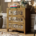 Gold 3 Drawer Accent Chest P296