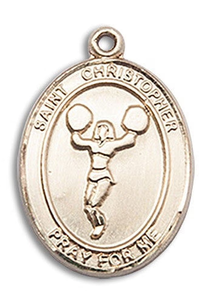 14kt Gold Filled Cheerleading Medal Pendant Necklace F695