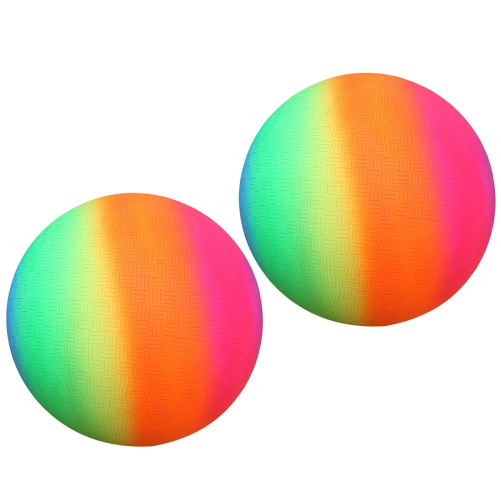 Rainbow Inflatable Play Bouncy Pool Football Kickball Games Outdoor Rubber Backyard Kick D636