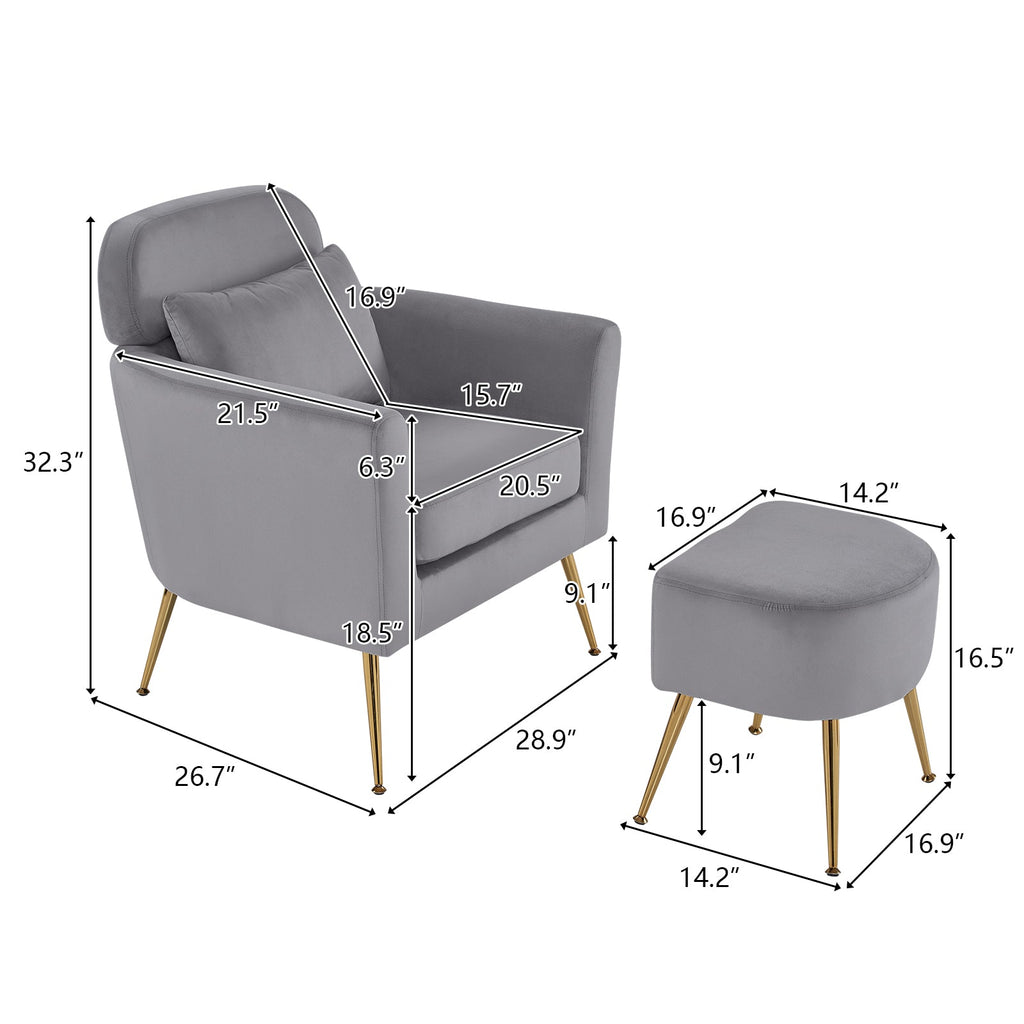 Dark Gray Flannelette Single Chair W250