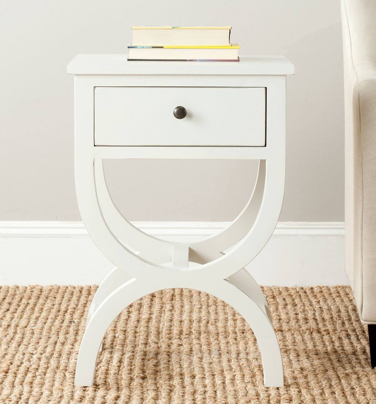 Quartz Grey Accent Table with Storage Drawer J883760