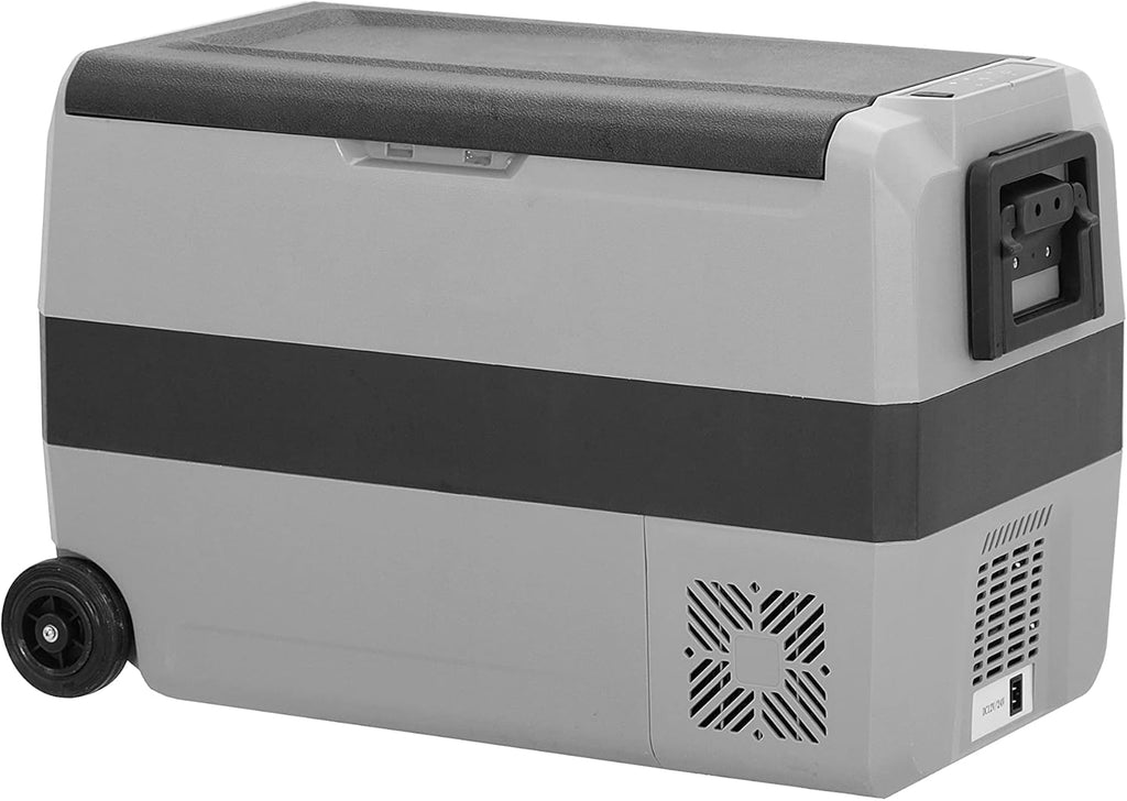 Dual Temperature Control 53 Quart Portable Car Refrigerator Freezer E406