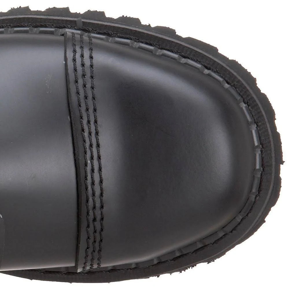 Black Leather Shoes V93834
